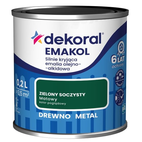 Emalia Olejno-Alkidowa Emakol Strong Zielony Soczysty Mat 0,2L Dekoral