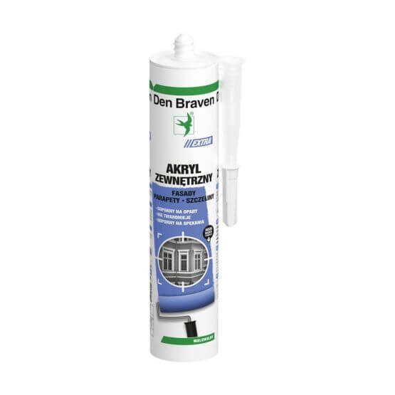 Akryl-Extra Biały 280 ml Den Braven
