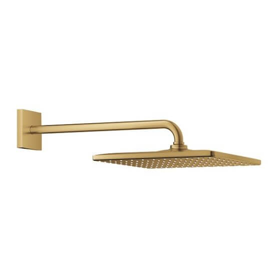 Deszczownica Z Ramieniem 422 mm, 1 Strumień Rainshower Mono 310 Cube Brushed Cool Sunrise 26564GN0 Grohe
