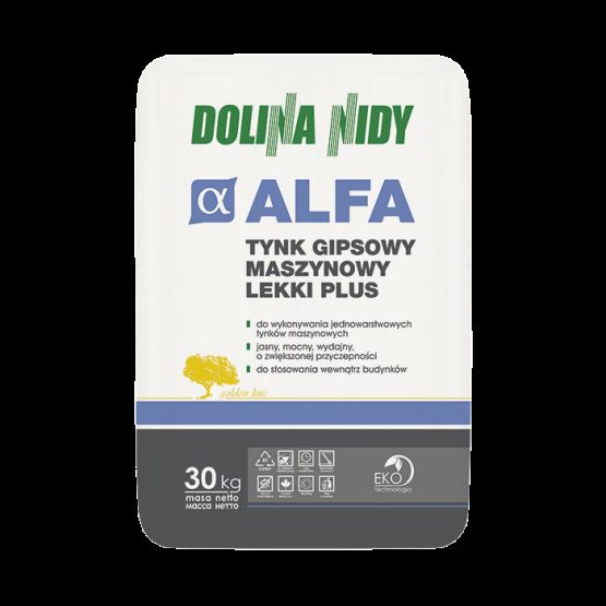 Tynk Gipsowy Maszynowy Alfa lekki Plus 30 kg Dolina Nidy