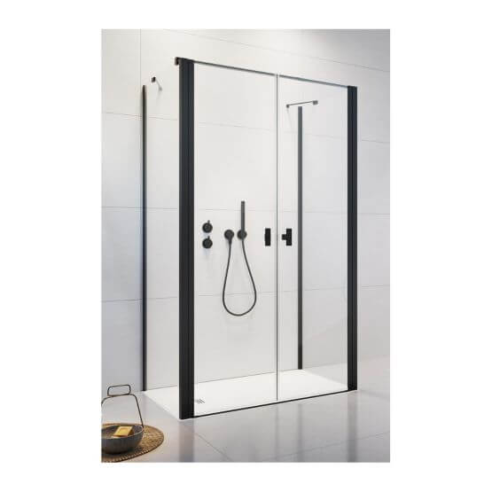 Drzwi Prysznicowe Nes 8 DWD+2S Czarne 110 10082110-54-01 Radaway