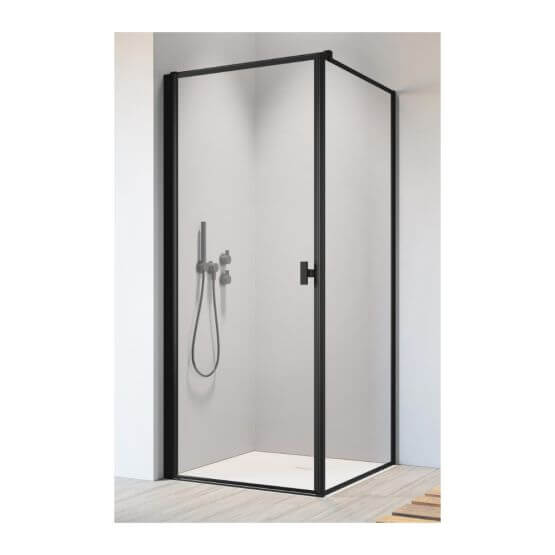 Drzwi Prysznicowe Nes 8 KDJ I Czarne 80 Lewe Frame 10072080-54-56L Radaway