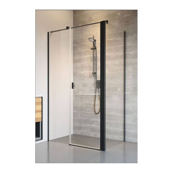 Drzwi Prysznicowe Nes 8 KDS II Czarne 100 Lewe 10087100-54-01L Radaway