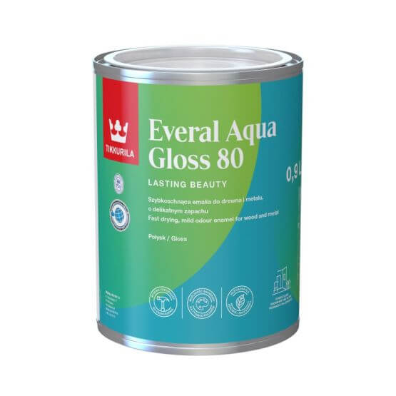 Emalia Akrylowa Everal Aqua Gloss 0,9L Baza-A Tikkurila
