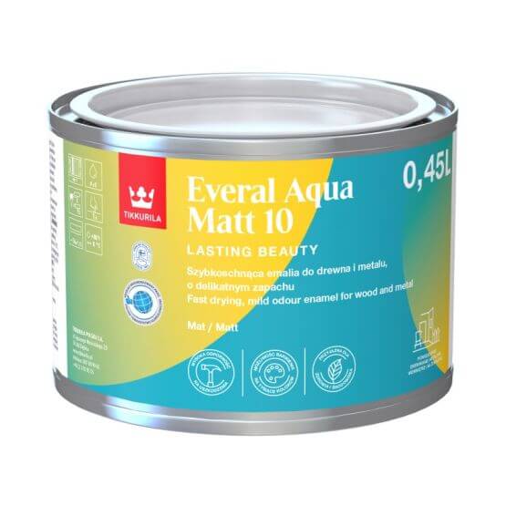 Emalia Akrylowa Everal Aqua Mat 0,45L Baza-A Tikkurila