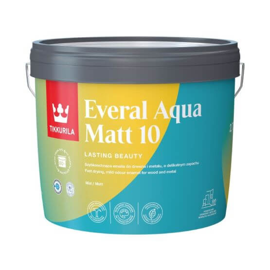 Emalia Akrylowa Everal Aqua Mat 2,7L Baza-A Tikkurila