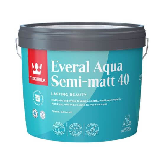 Emalia Akrylowa Everal Aqua Semi Mat 0,9L Baza-A Tikkurila