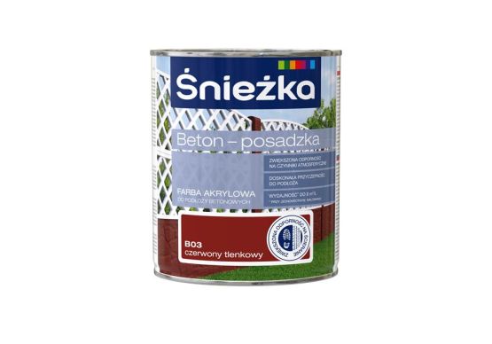 Farba Akrylowa Beton-Posadzka Czerwony Tlenek 0,8L Śnieżka