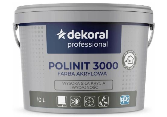 Farba Akrylowa Professional Polnit 3000 10L Biały Dekoral