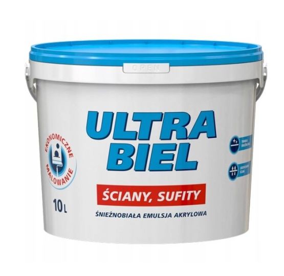 Farba Akrylowa Ultra Biel 11,5L Śnieżka