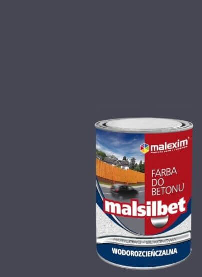 Farba Akrylowo-Silikonowa Malsilbet Grafitowy 2.5L Malexim