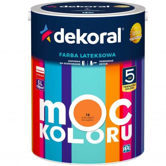 Farba Lateksowa Moc Koloru Tutti-frutti 5l Dekoral
