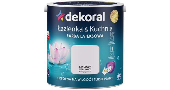 Farba Lateksowa Łazienka&Kuchnia Stylowy Stalowy 2,5L Dekoral