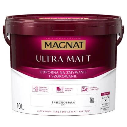 Farba Lateksowa Magnat Ultra Matt Śnieżnobiała 10L