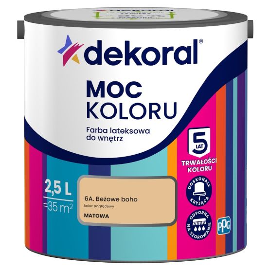 Farba Lateksowa Moc Koloru Beżowe Boho 2,5l Dekoral