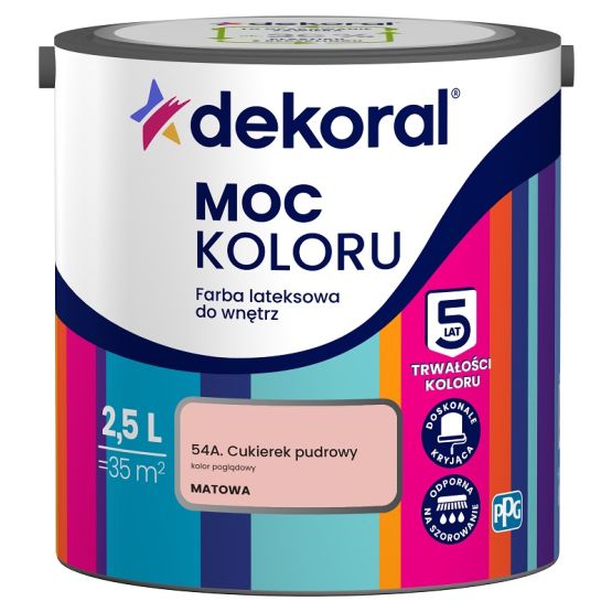 Farba Lateksowa Moc Koloru Cukierek Pudrowy 2,5l Dekoral
