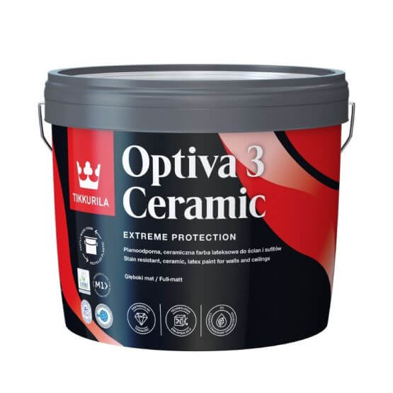 Farba Lateksowa Optiva Ceramic Super Matt 0,9L Baza-A Tikkurila