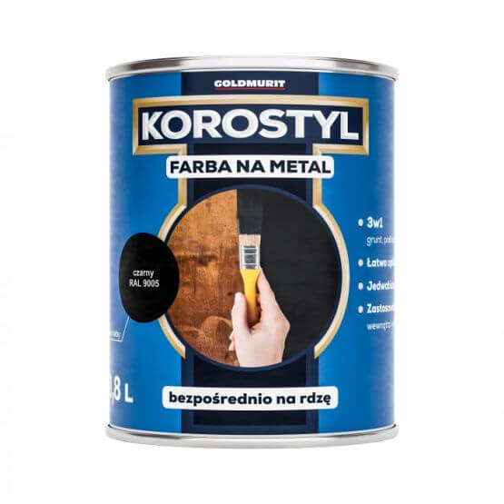 Farba Na Metal 3W1 Korostyl Niebieski RAL 5010 0,8L Goldmurit