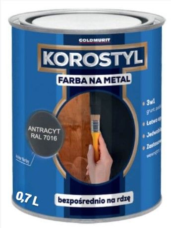 Farba Na Metal Korostyl Antracyt 7016 0,7L Goldmurit