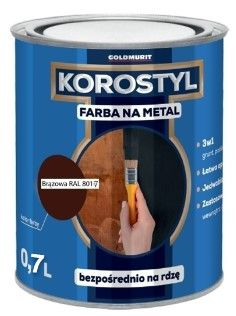 Farba Na Metal Korostyl Brązowy Czekoladowy 8017 0,7L Goldmurit
