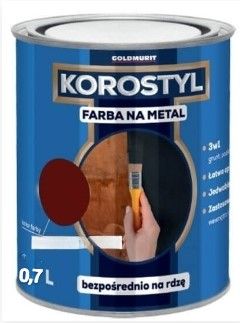 Farba Na Metal Korostyl Czerwony Ciemny Połysk 3000 0,7L Goldmurit