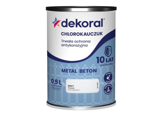 Emalia Chlorokauczukowa Strong Biała RAL 9003 0,9L Dekoral