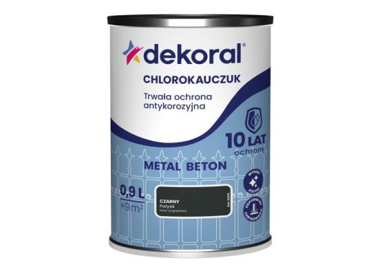 Emalia Chlorokauczukowa Strong Czarna RAL 9005 0,9L Dekoral