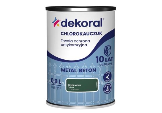 Emalia Chlorokauczukowa Strong Zieleń Mchu RAL 6005 0,9L Dekoral