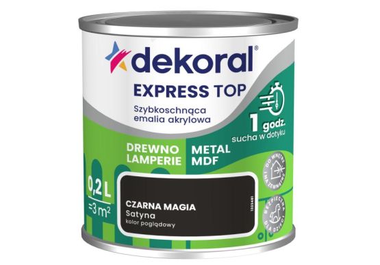 Emalia Szybkoschnąca Do Dzieła Czarna Magia Satyna 0,2L Dekoral