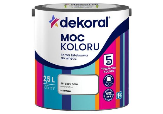 Farba Moc Koloru Biały Dom 2,5L Dekoral