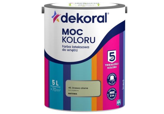 Farba Moc Koloru Drzewo Oliwne 5L Dekoral