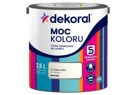 Farba Lateksowa Moc Koloru Kwiat Wiśni 2,5l Dekoral