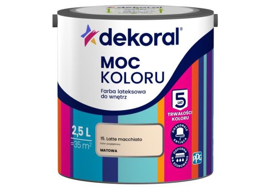 Farba Lateksowa Moc Koloru Latte Macchiato 2,5l Dekoral