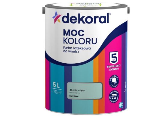 Farba Moc Koloru Liść Mięty 5L Dekoral