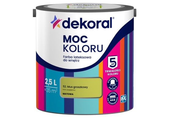Farba Moc Koloru Mus Groszkowy 2,5L Dekoral