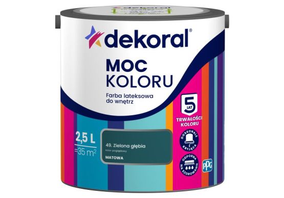 Farba Moc Koloru Zielona Głębia 2,5L Dekoral