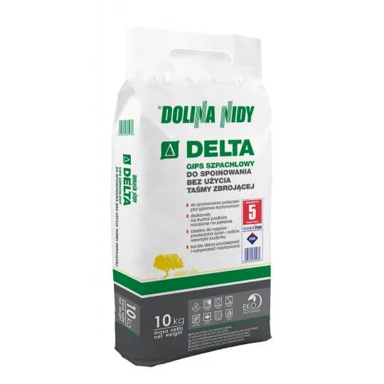Gips Szpachlowy Delta Do Spoinowania 10Kg Dolina Nidy