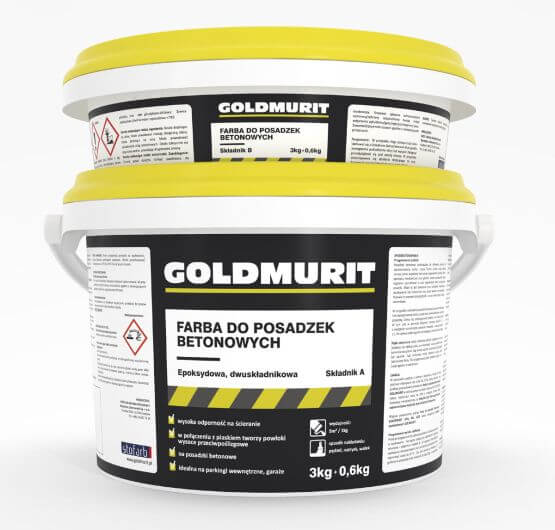 Farba Do Posadzek Betonowych Żółty Zbliżony Do Ral 1023 3kgA+0.6kgB Goldmurit