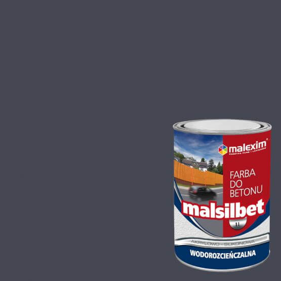 Farba Akrylowo-Silikonowa Malsilbet Grafitowy 0,7L Malexim