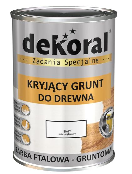 Ftalowy Grunt Gruntomal Biały 0,9L Dekoral