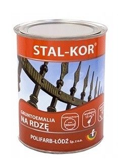 Gruntoemalia Na Rdzę Stal-Kor Aluminum Jasne Ral 9006 0,8 L Polifarb Łódź