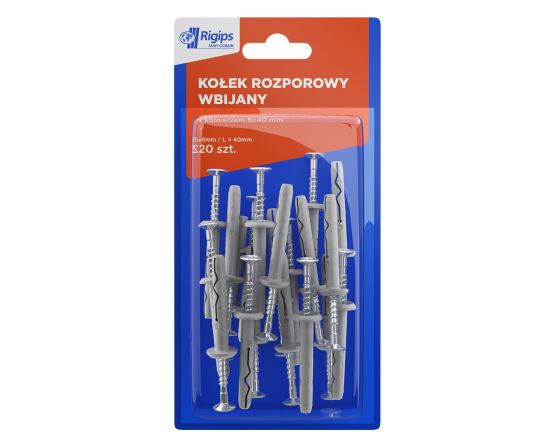 Kołek Wbijany z Kapturkiem DIY 6x40 mm 11511902 Rigips