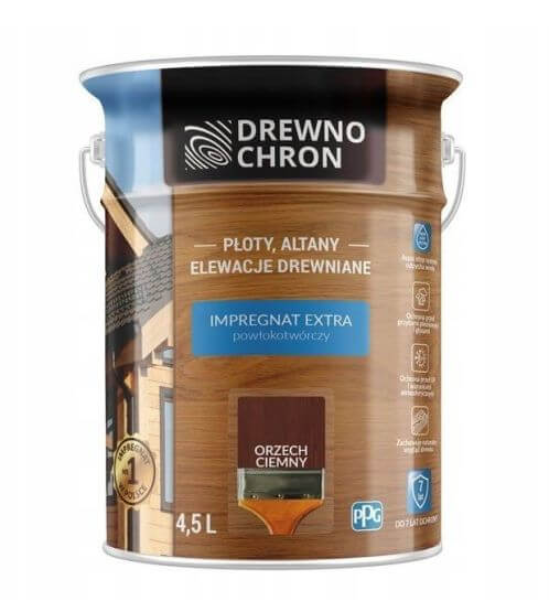 Impregnat Extra Powłokotwórczy Orzech Ciemny 4,5L Drewnochron