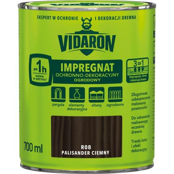 Impregnat Ochronno Dekoracyjny Ogrodowy Palisander Ciemny R08 700 ml Vidaron