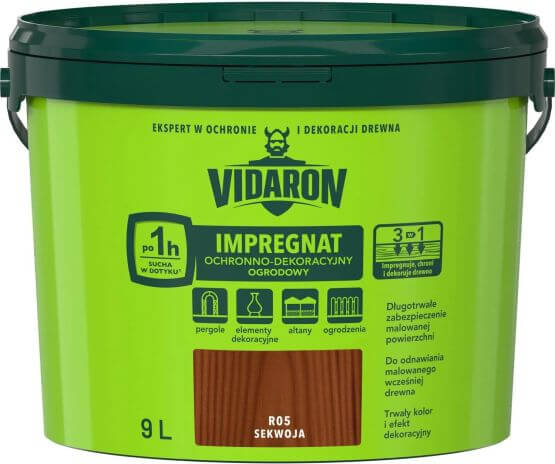 Impregnat Ochronno Dekoracyjny Ogrodowy Sekwoja R05 9 L Vidaron