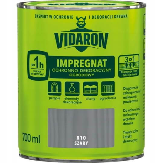 Impregnat Ochronno Dekoracyjny Ogrodowy Szary R10 700 ml Vidaron