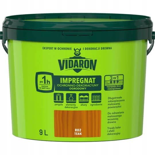 Impregnat Ochronno Dekoracyjny Ogrodowy Teak R02 9 L Vidaron