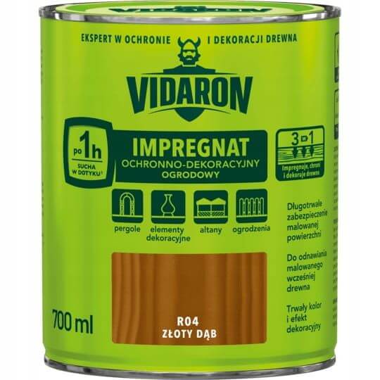 Impregnat Ochronno Dekoracyjny Ogrodowy Złoty Dąb R04 700 ml Vidaron