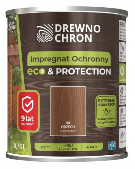 Impregnat Ochronny Eco&Protection Orzech 0.75L Drewnochron