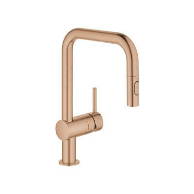 Jednouchwytowa Bateria Zlewozmywakowa Minta Brushed Warm Sunset 32322DL2 Grohe